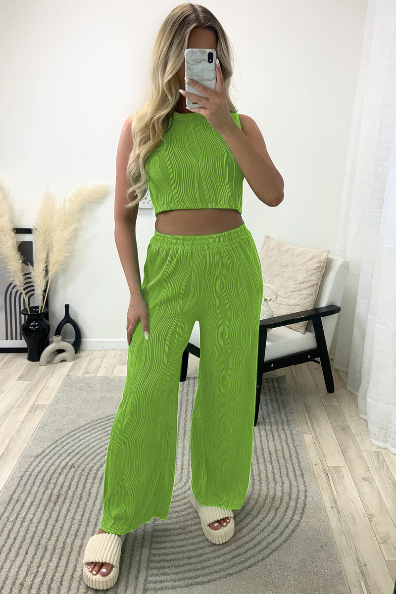 Lime green two outlet piece outfit