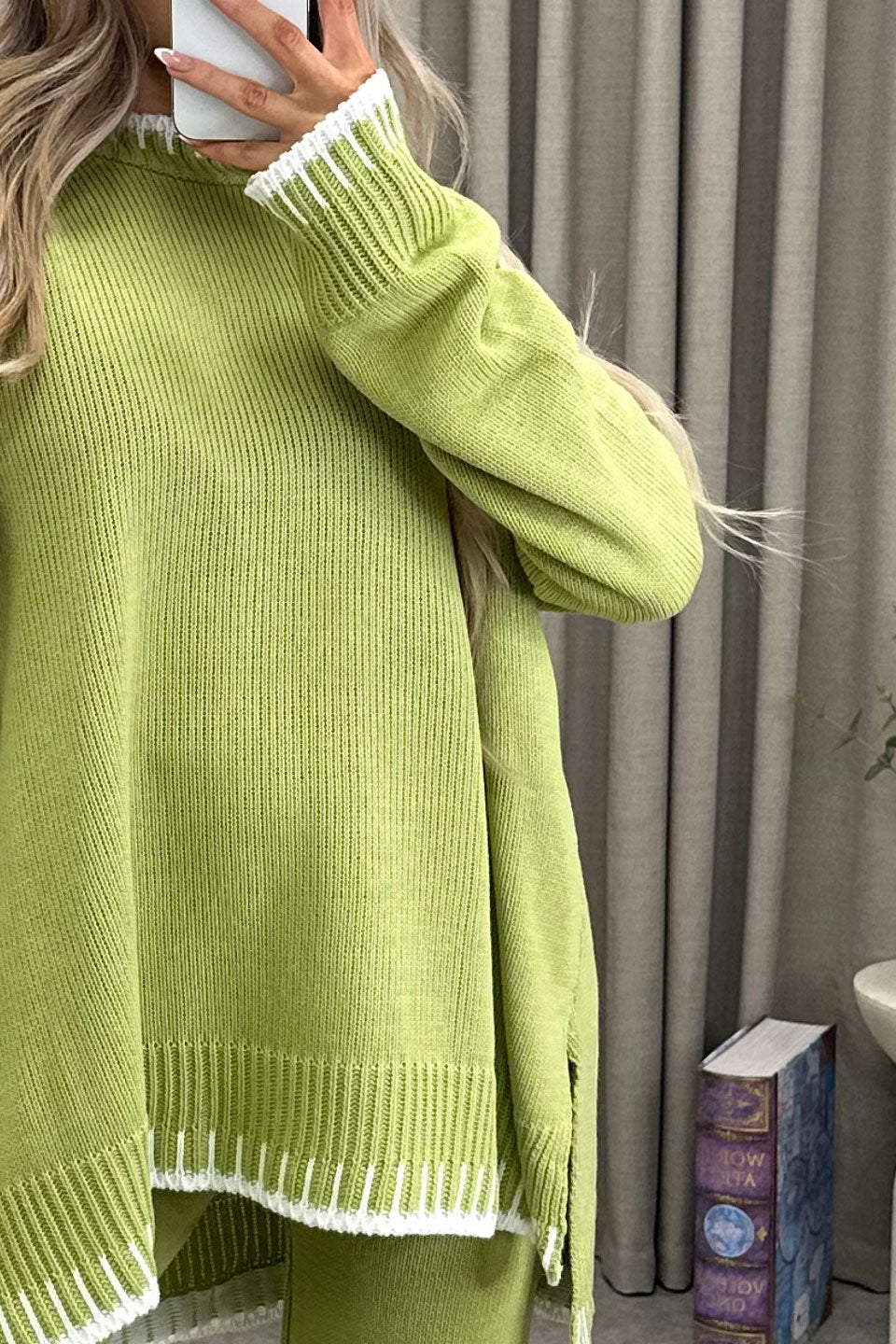 Acid Lime Lime Knitted Jumper Lime Green Knitted Jumper Womens