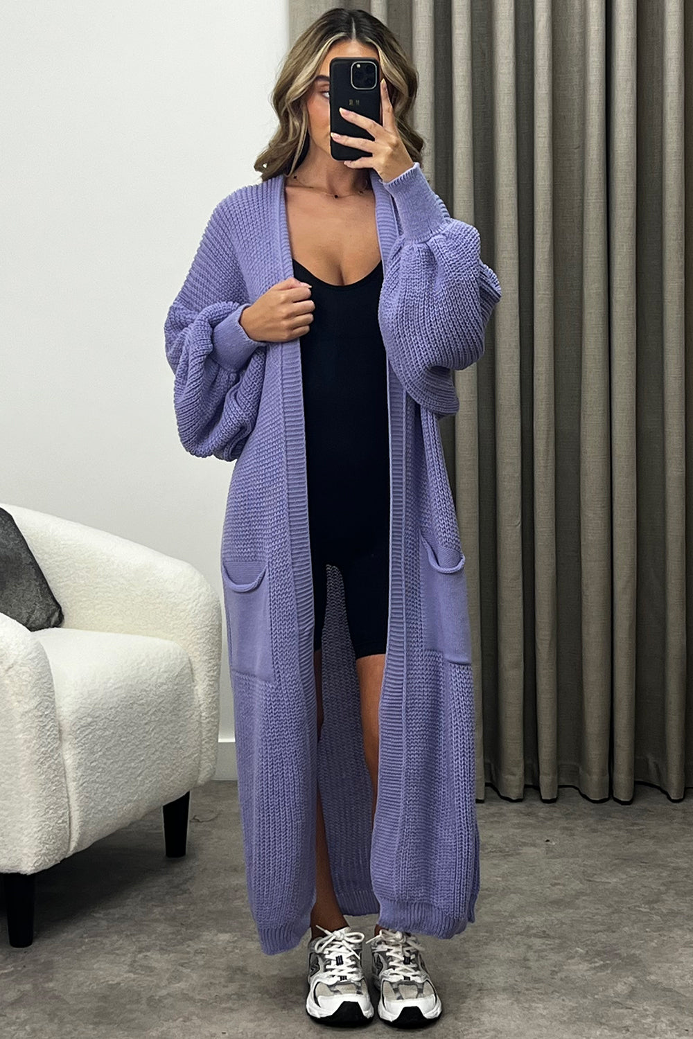 Long shop lavender cardigan