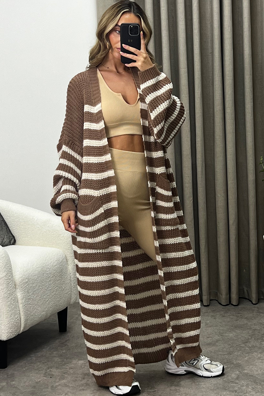 Long on sale cardigan striped