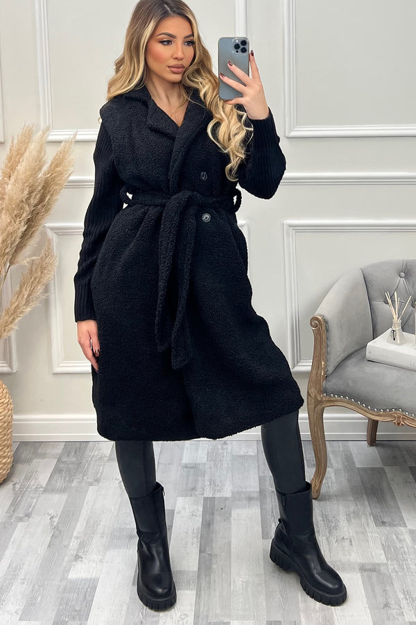 Kirstie Black Faux Fur Belted Longline Puffer Coat – LASULA